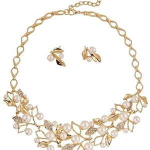 Pearl Necklace | Gold & Silver Plated Pearl Jewellery Set | Latest Stylish Design Fancy Traditional Jewellery | Trendy Celebrity Inspired Designer Jewellery